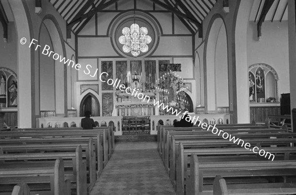 INTERIOR OF CHURCH WITH MAY ALTAR